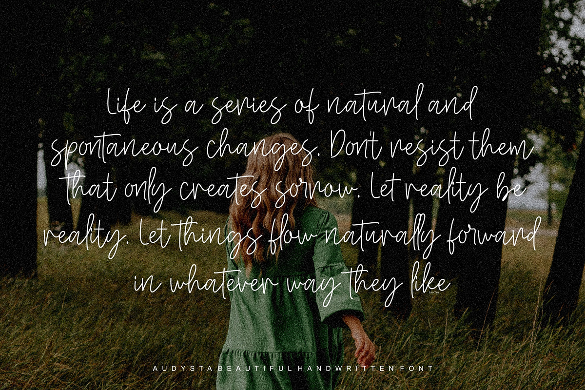 Audysta - Handwritten Font, a Handwritten Font by Keithzo (Photo 4 of 8)