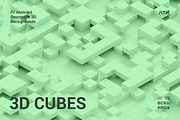 3D Cubes | Geometric Backgrounds, a Background Graphic by dvtchk (Thumbnail 3 of 9)
