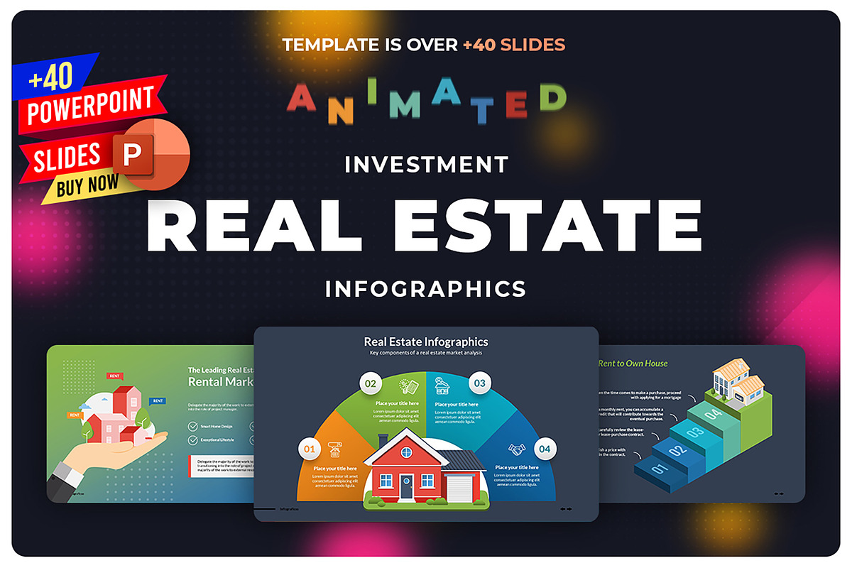 Real Estate Infographics PPT Slides, a Presentation Template by Graficso (Photo 1 of 3)
