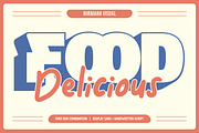 Food Delicious - Branding Logo Font, a Sans Serif Font by Nirmana Visual (Thumbnail 1 of 13)