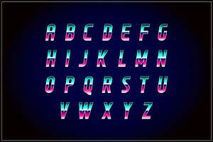 Vaporfuturism OTF Retro Wave Font