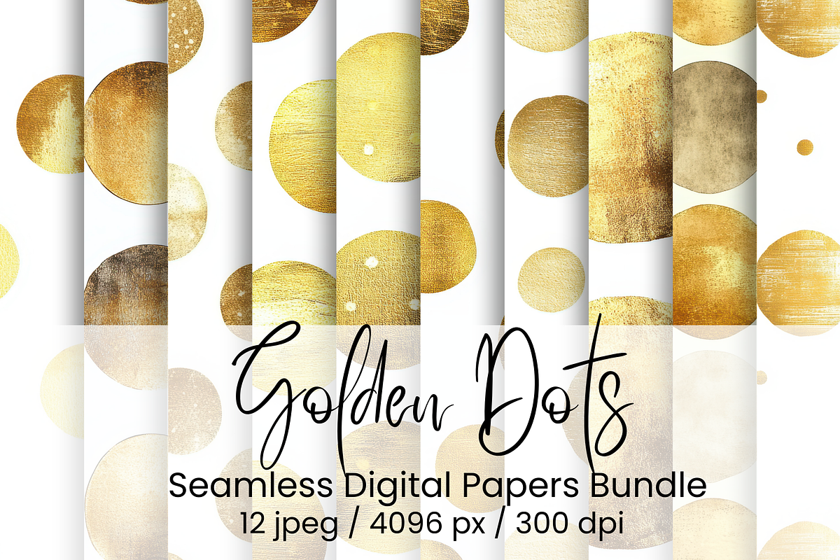 Golden Dots Seamless, an Illustration by Mashimara (Photo 1 of 4)
