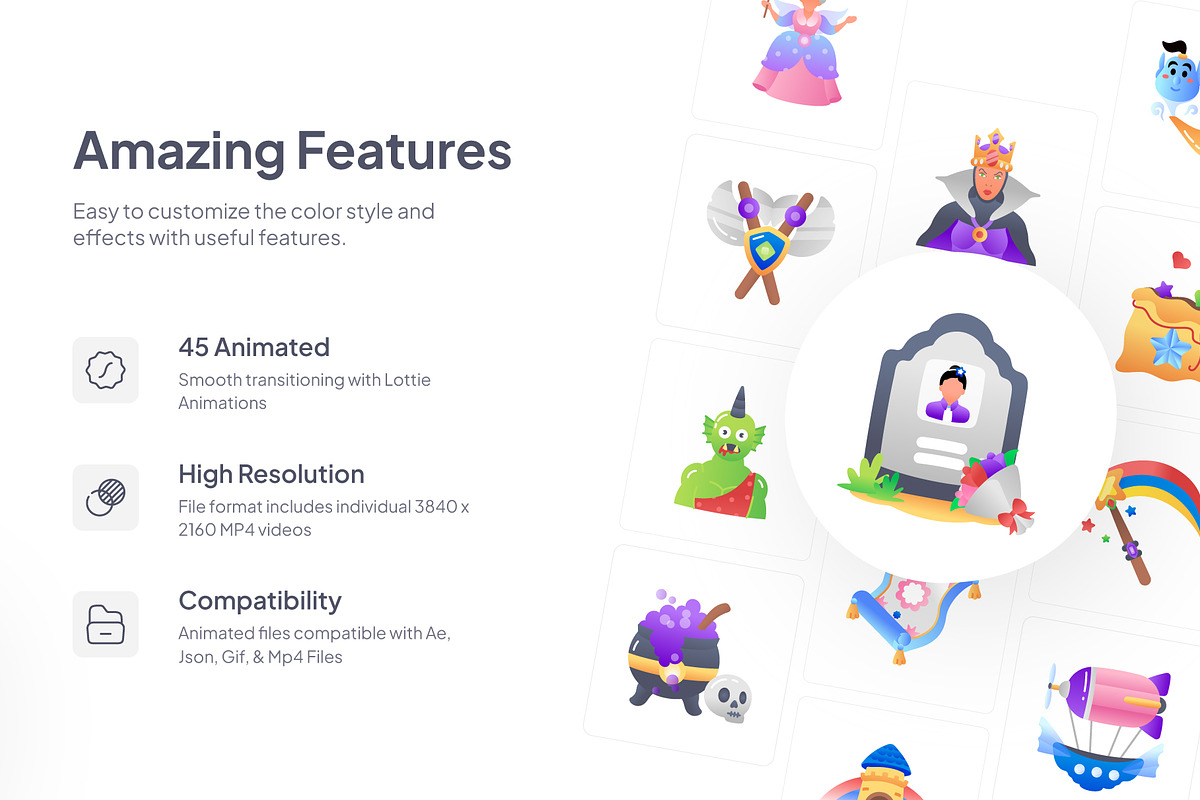 Animated Fantasy Icons Set, a Duotone Icon by Prosymbols (Photo 2 of 3)