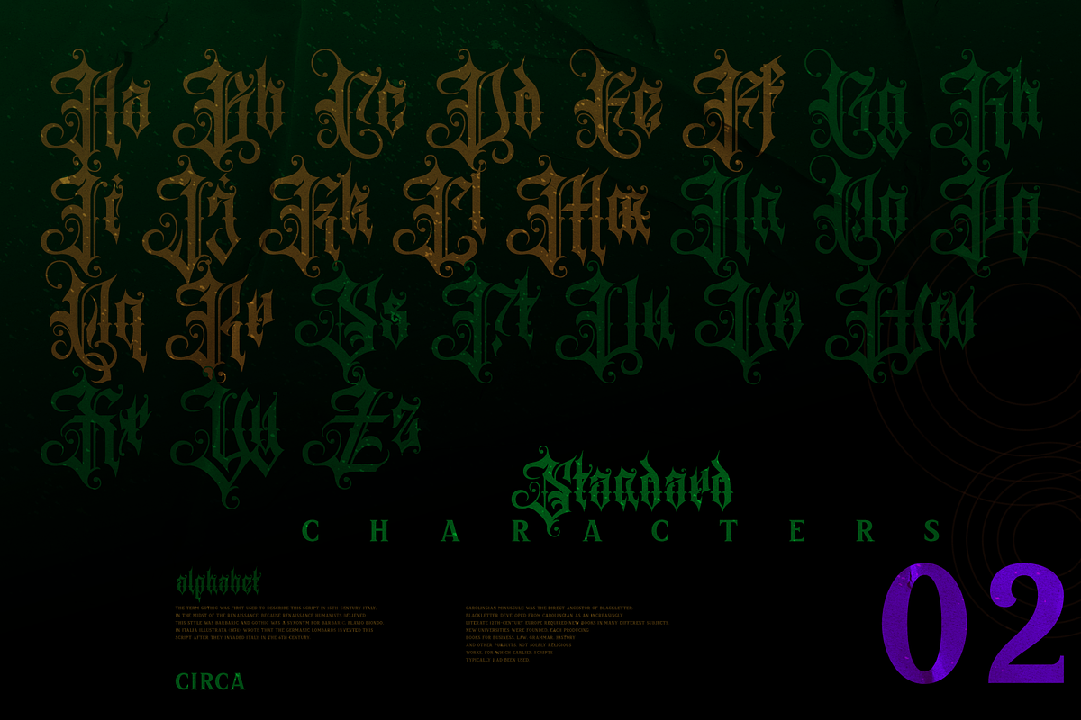 Auxtera Circa, a Blackletter Font by ilhamtaro (Photo 7 of 10)
