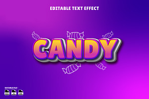candy Editable text effect, an Object Graphic by LOGTURNAL
