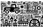 Vintage Transportation Folk Art, a Decorative Illustration by devastd (Thumbnail 25 of 28)
