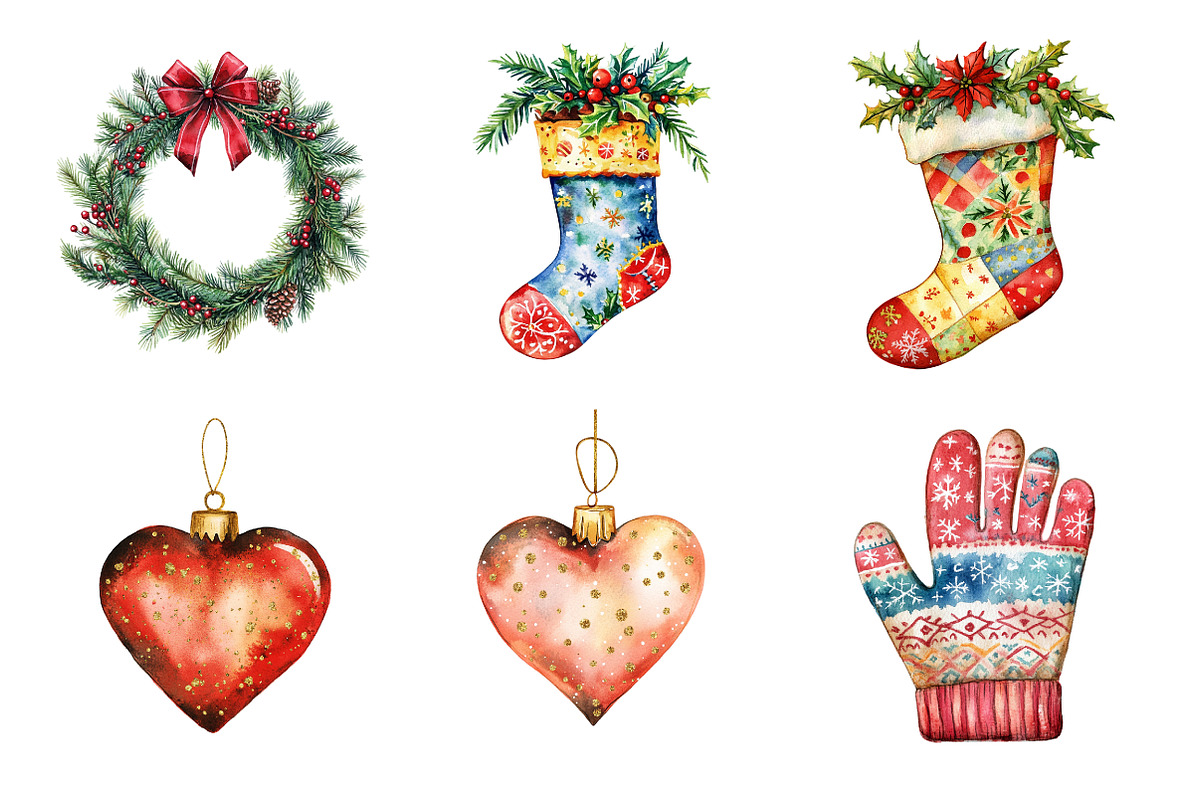 Whimsical Christmas Clipart, an Illustration by Design Market (Photo 4 of 4)