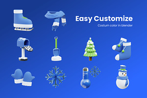 Winter 3D Icon Pack