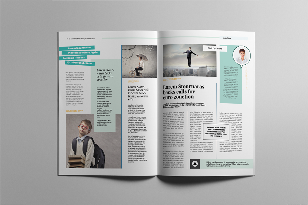 Letter News | Newsletter Template, a Magazine Template by spidergraph