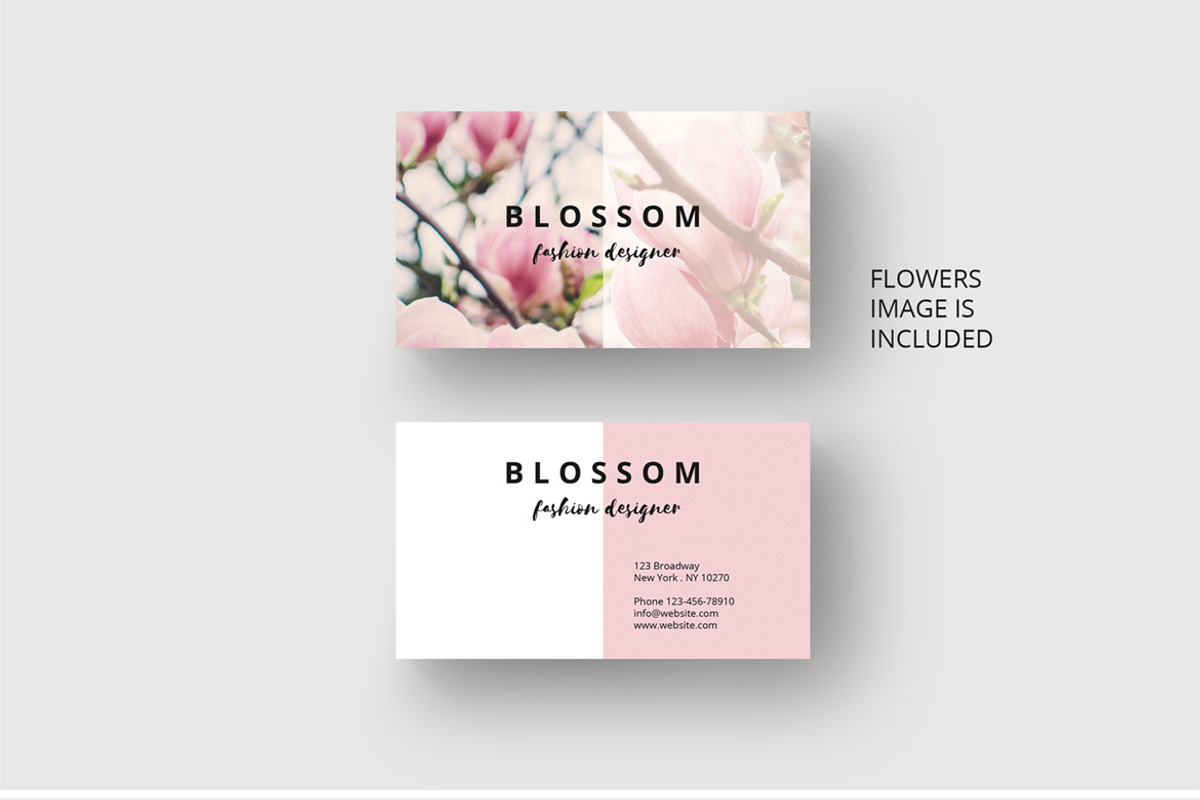 Vintage flower business card, a Business Card Template by AgataCreate (Photo 1 of 5)