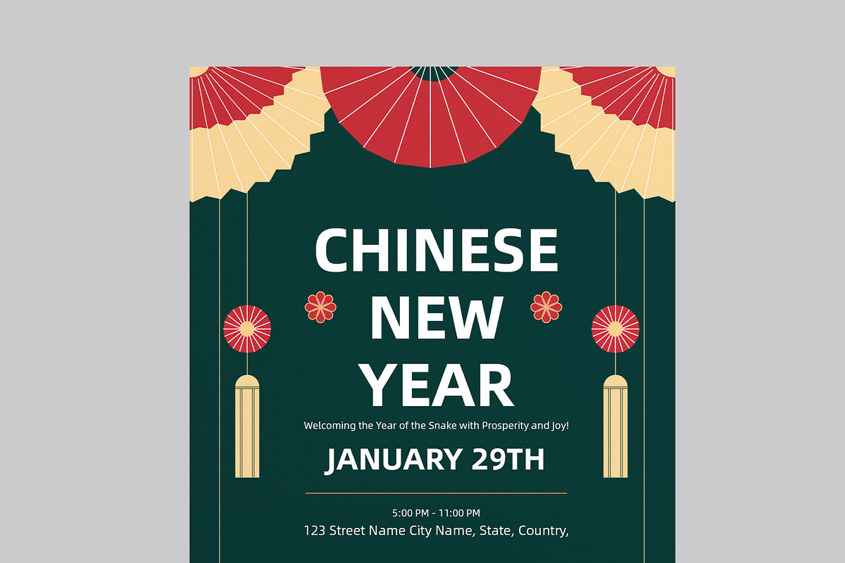 Chinese New Year flyer, a Flyer Template by MightyDesign (Photo 4 of 8)