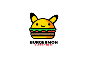 pokemon pikachu burger vector, a Branding & Logo Template by OmerStudio