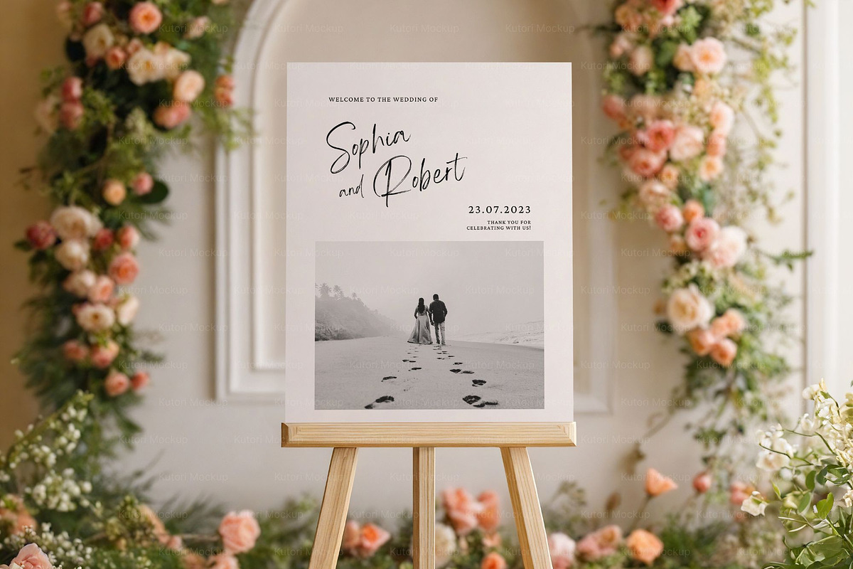 Elegant 16x20 Wedding Welcome Sign, a Product Mockup by MockupWizard (Photo 4 of 5)