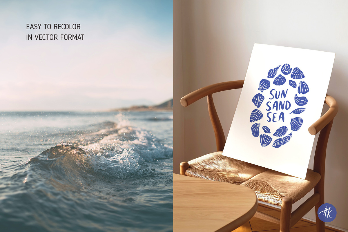 Sea Lover Hand Drawn Wall Art Set, a Graphic by Alena Koval (Photo 11 of 23)