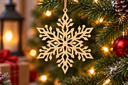 Holiday Geometric Snowflake Laser, an Object Graphic by Libby Wishes (Thumbnail 2 of 3)