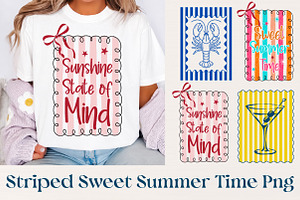 Striped Sweet Summer Time Png, an Illustration by Libby Wishes