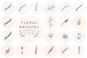 200 Floral Elements EPS,SVG,PSD,PNG