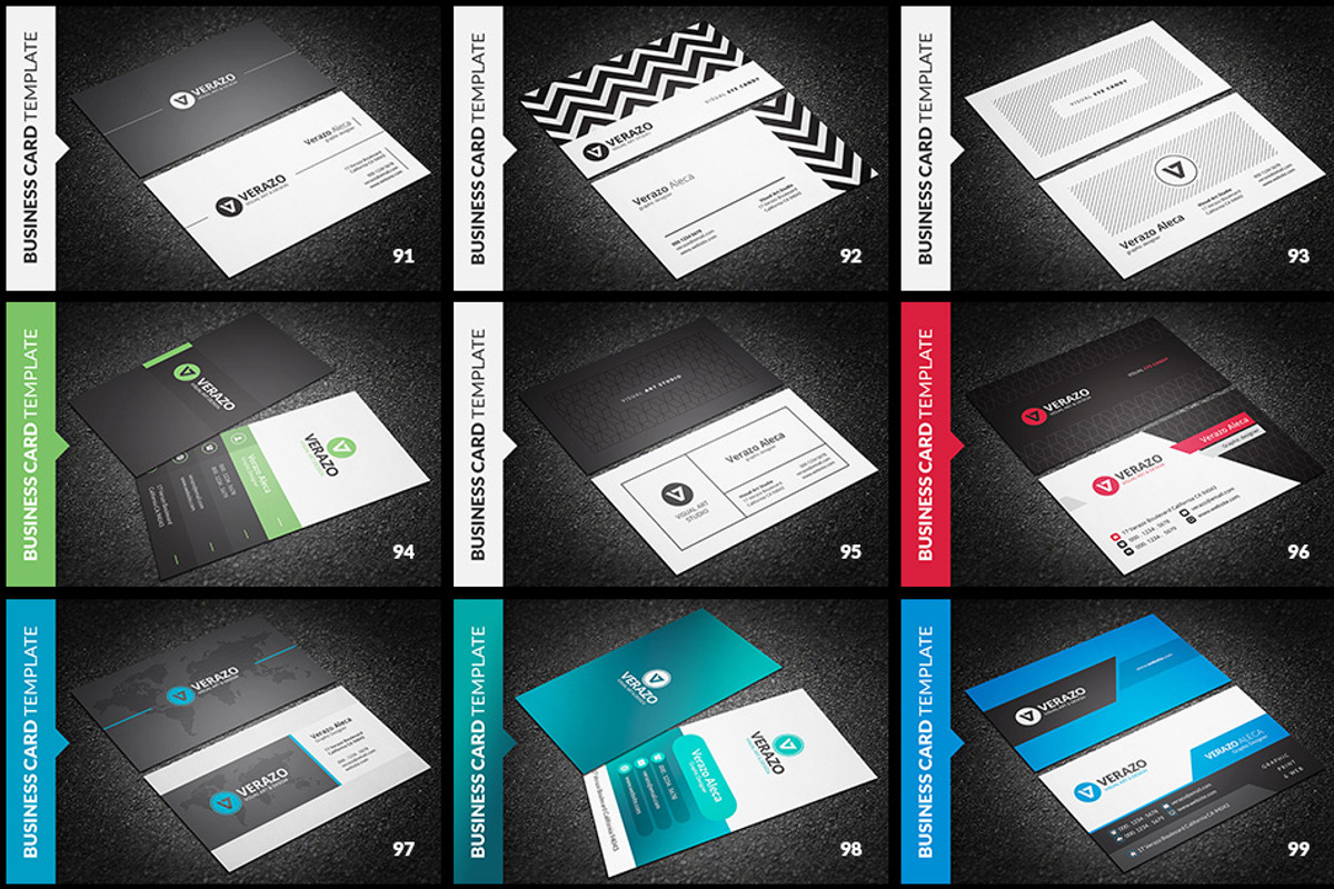 150 Mega Business Cards Bundle, a Business Card Template by Verazo (Photo 3 of 18)