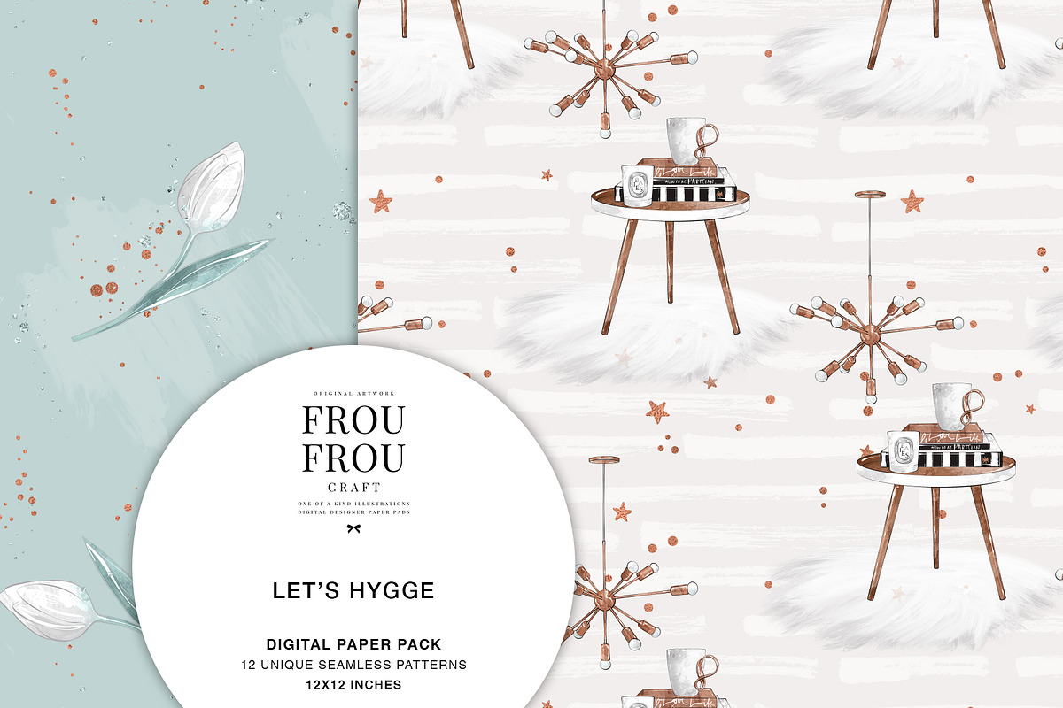 Hygge Interior Home Paper Pack, a Pattern Graphic by Frou Fou Craft (Photo 6 of 7)