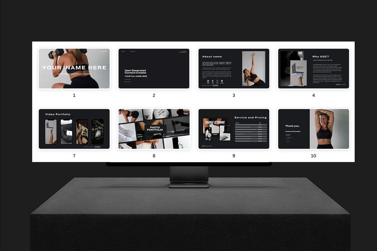 UGC MEDIA KIT TEMPLATE | CANVA preview 3