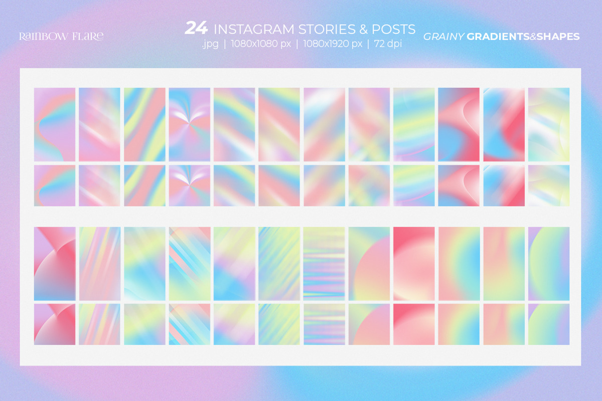 Rainbow Holographic Gradients, an Object Graphic by Julie&Taily (Photo 15 of 21)