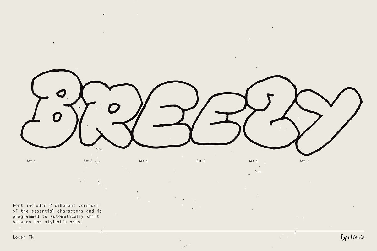 Loser TM – Comfy Bubble Script, a Handwritten Font by Type Mania (Photo 3 of 11)