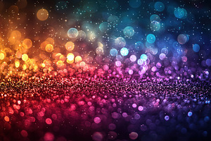 Colorful glitter and bokeh lights in a vibrant rainbow gradient, a Food & Drink Photo by José Manuel Gelpi