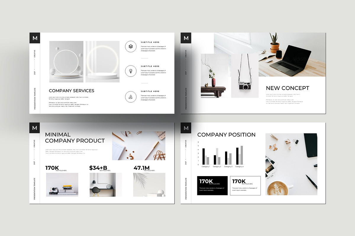 Simple Minimal Presentation Template preview 5