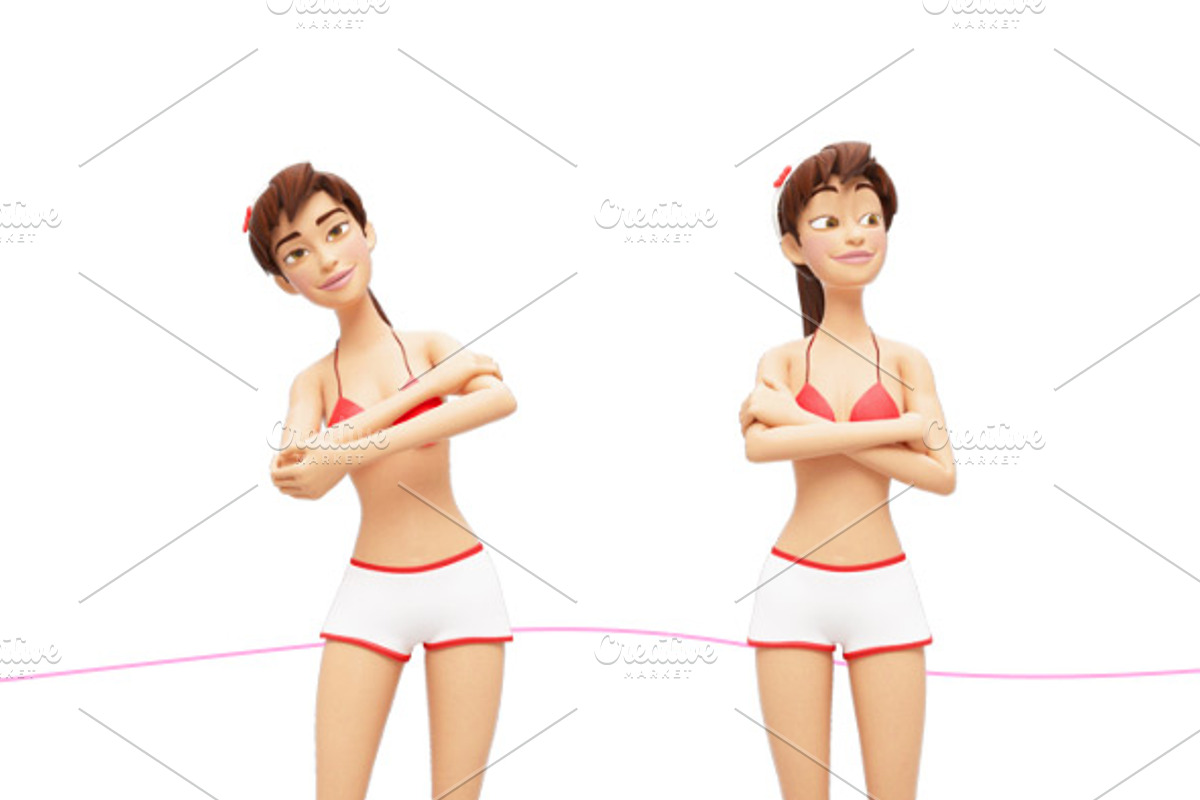 Jenny Swimsuit Character Promo Kit, a Person Illustration by Oleg Ribar (Photo 12 of 27)