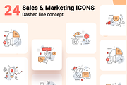 Icons Pack For Sales and Marketing, an Outline Icon by Ragul Creates (Thumbnail 1 of 6)