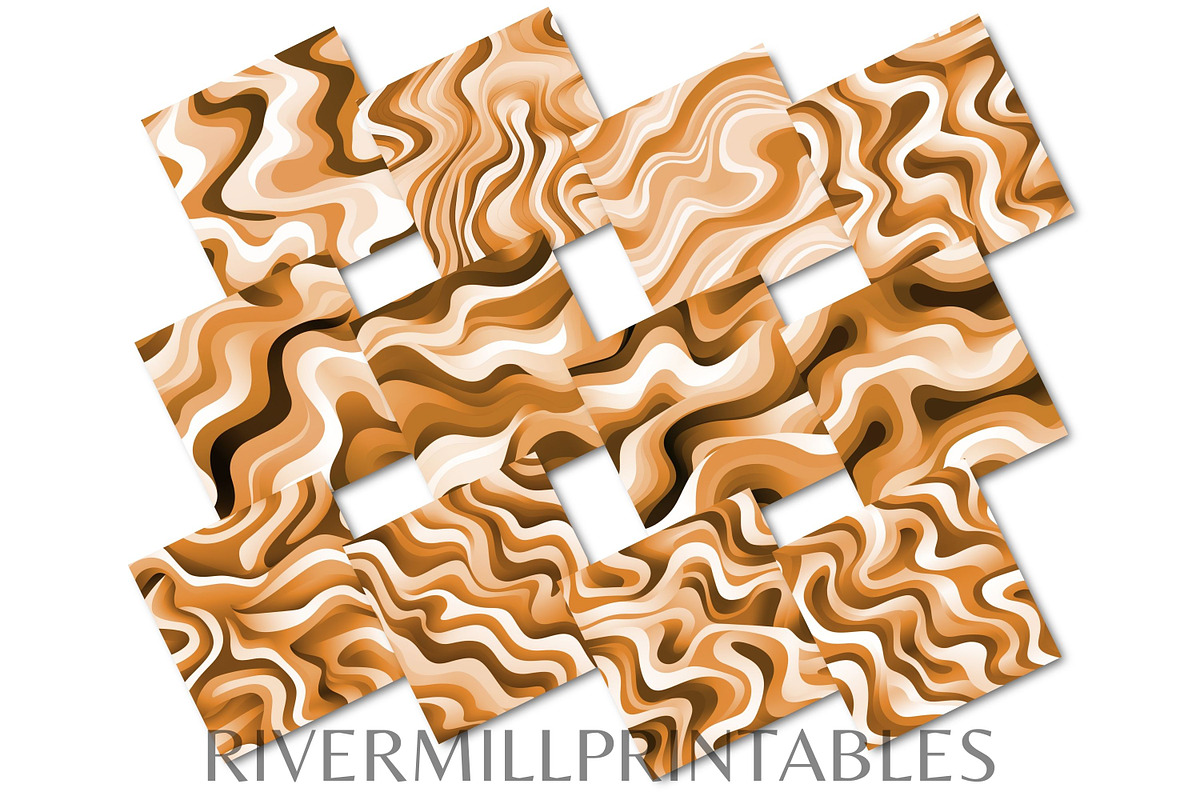 Seamless Retro Waves Backgrounds, a Background Graphic by Rivermill Printables (Photo 2 of 2)