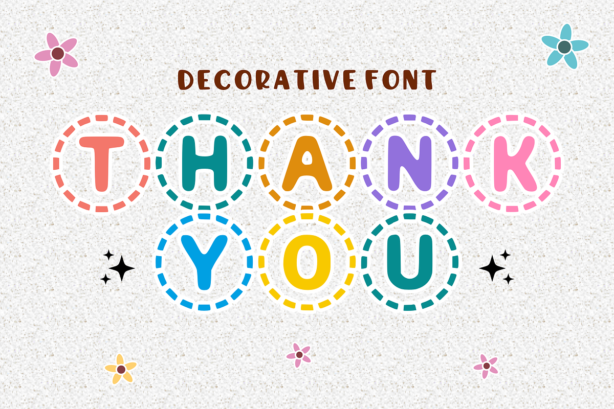 Text Circle - Comic Font Types, a Font by KiddoGlyphs Studio (Photo 3 of 3)