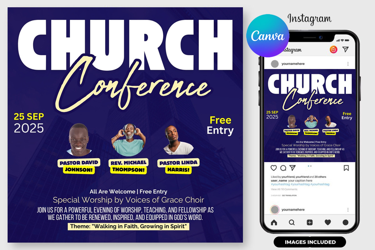 Church Conference Flyer Template, a Graphic by graphicforest (Photo 2 of 3)
