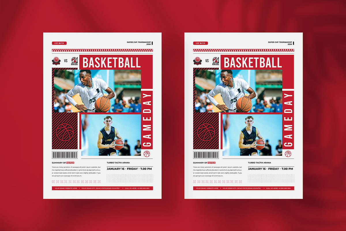 Basketball Matchday Flyer Template, a Flyer Template by Tanmoy Topu (Photo 5 of 6)