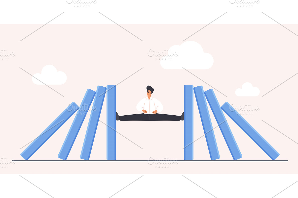 Proactive Crisis Management Stop, a Finance Illustration by Lemberg Vector