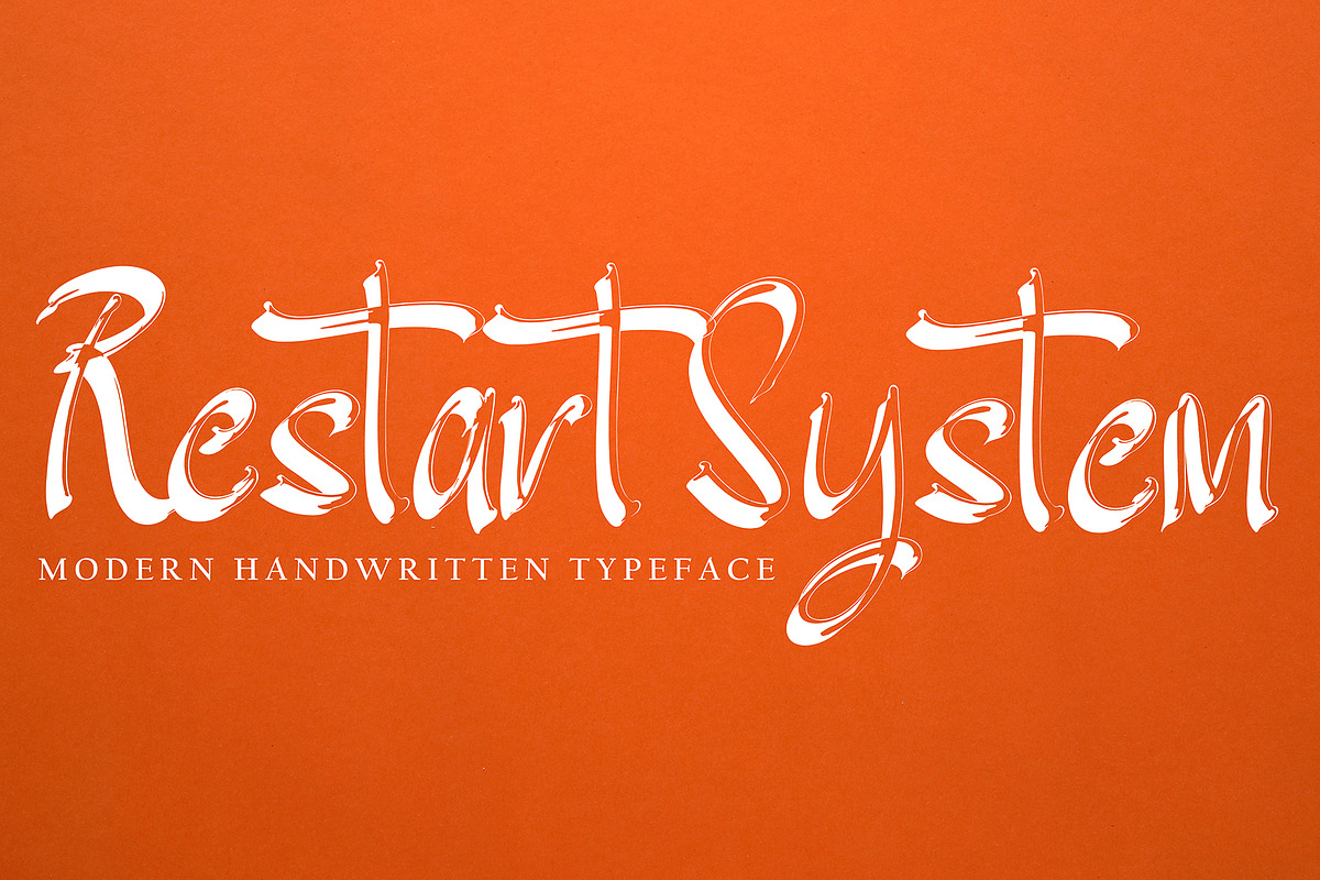 Restart System, a Handwritten Font by pineungtype (Photo 1 of 6)