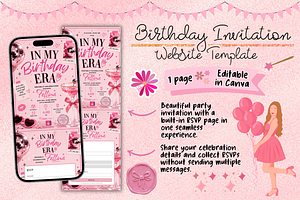 In My Birthday Era RSVP Website