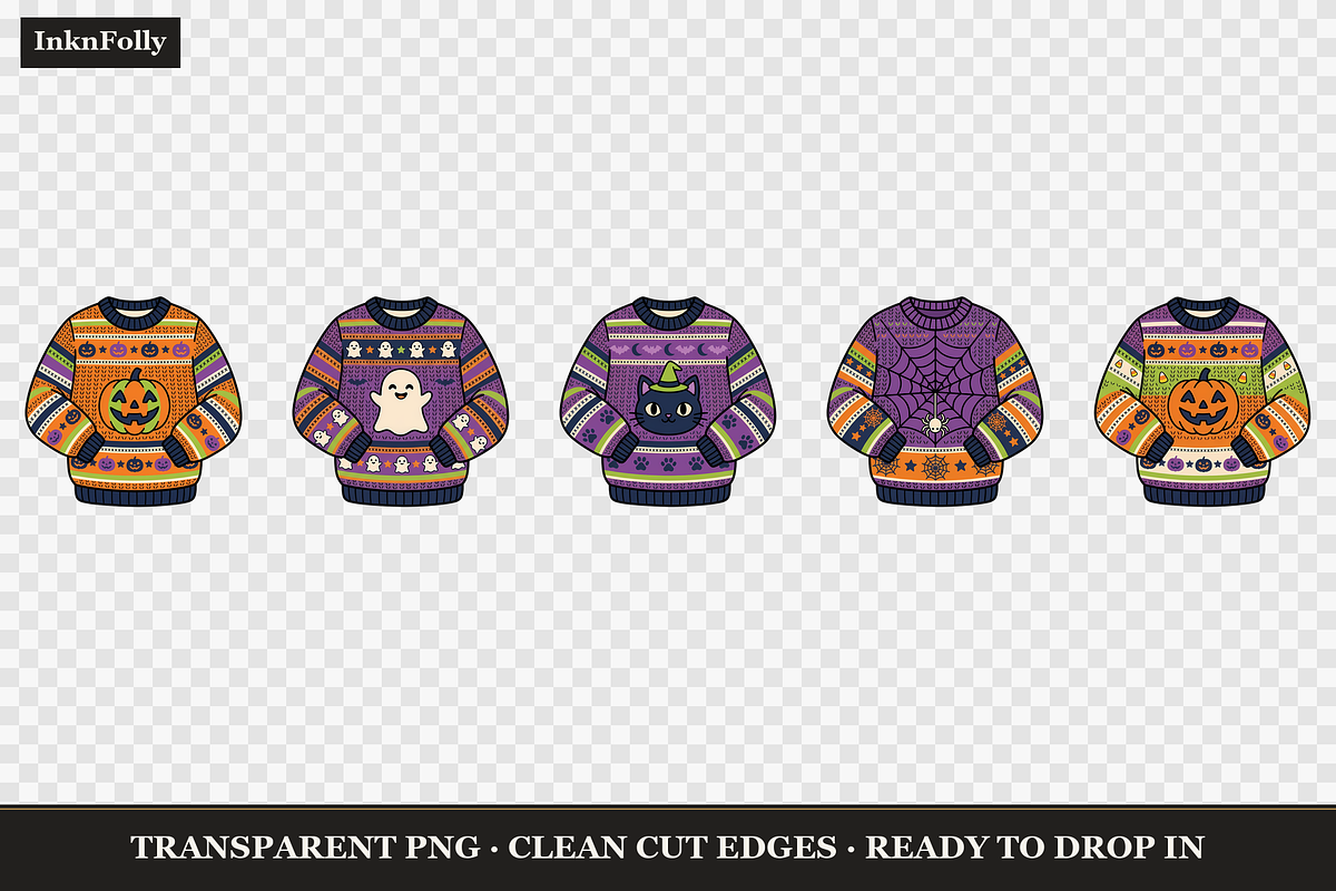Halloween Clothing Clipart PNG, an Object Graphic by Inknfolly (Photo 3 of 5)