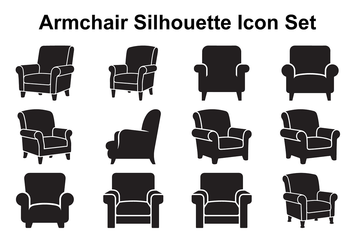 Cozy Armchair Silhouette Collection, an Object Graphic by Designs_River (Photo 1 of 3)