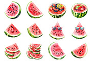 Watermelon Clipart, Pink Watermelon, an Illustration by Design Market (Thumbnail 2 of 4)