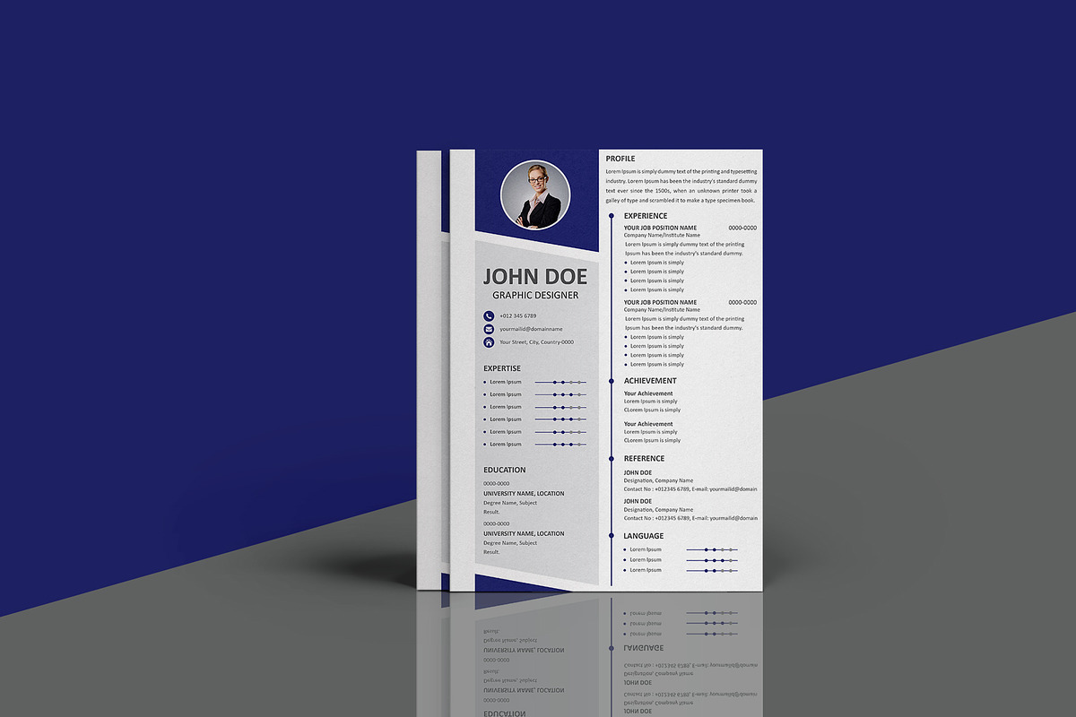 Professional Resume Template, a Resume Template by Annudesign (Photo 2 of 9)