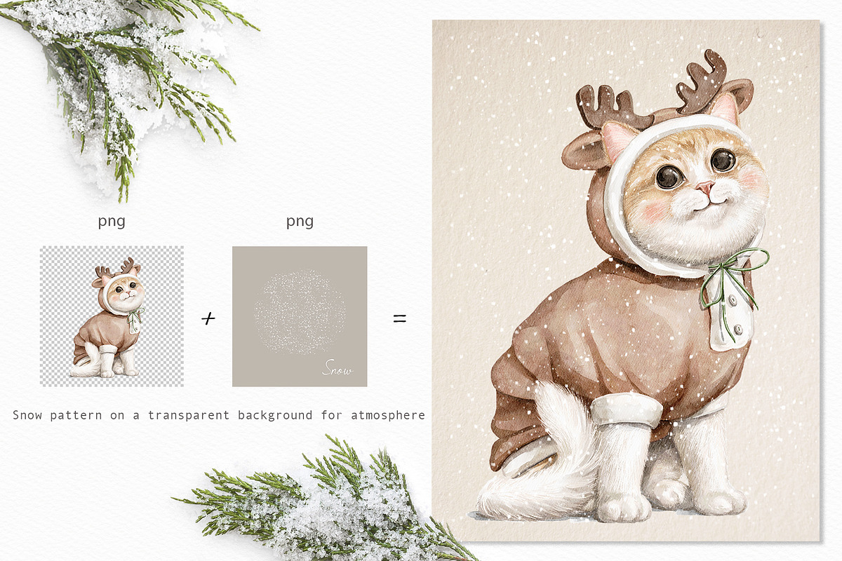 Christmas cats, an Animal Illustration by Mimomy (Photo 6 of 9)