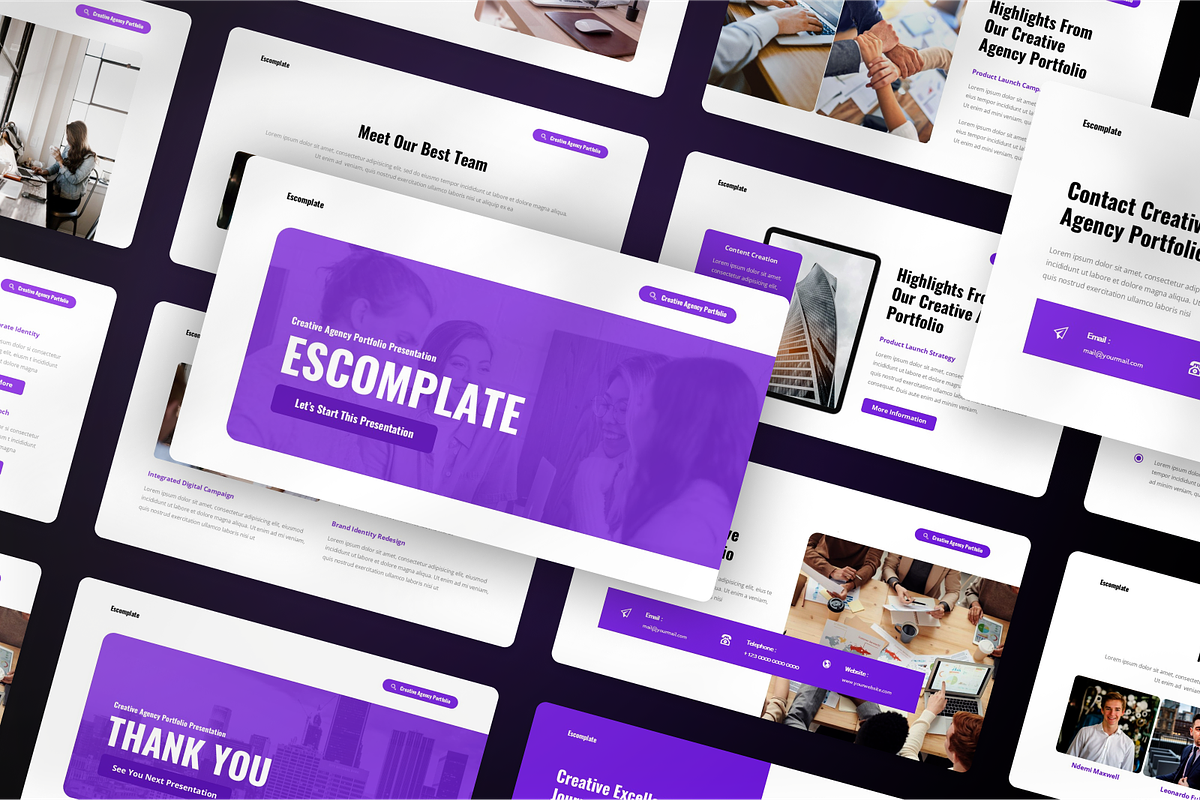 Creative Agency Google Slide, a Presentation Template by SquidPixey (Photo 7 of 7)