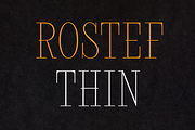 Rostef Thin, a Serif Font by glukfonts (Thumbnail 1 of 6)