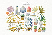 Watercolor Boho Clipart, a Decorative Illustration by OllyKo Art (Thumbnail 3 of 7)