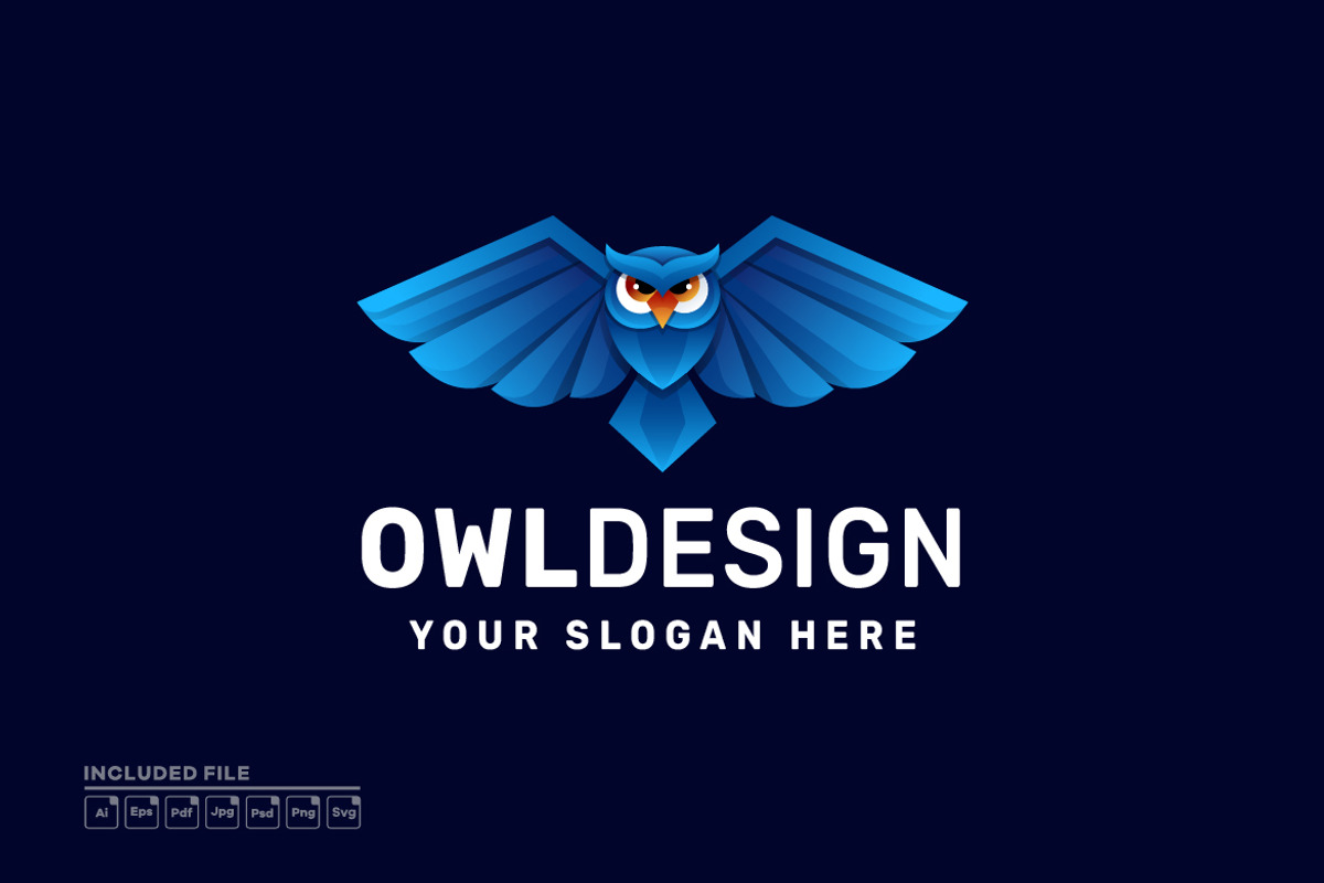 Owl Gradient Colorful Vector Logo, a Branding & Logo Template by yuanesei