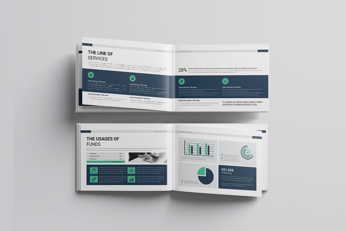 Business White Paper Landscape, a Brochure Template by DesignCrest (Photo 10 of 14)