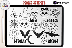 Halloween Procreate Stamps Brushes