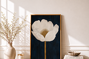 Navy Blue Floral Wall Art Print, a Decorative Illustration by elfy creative (Thumbnail 8 of 8)