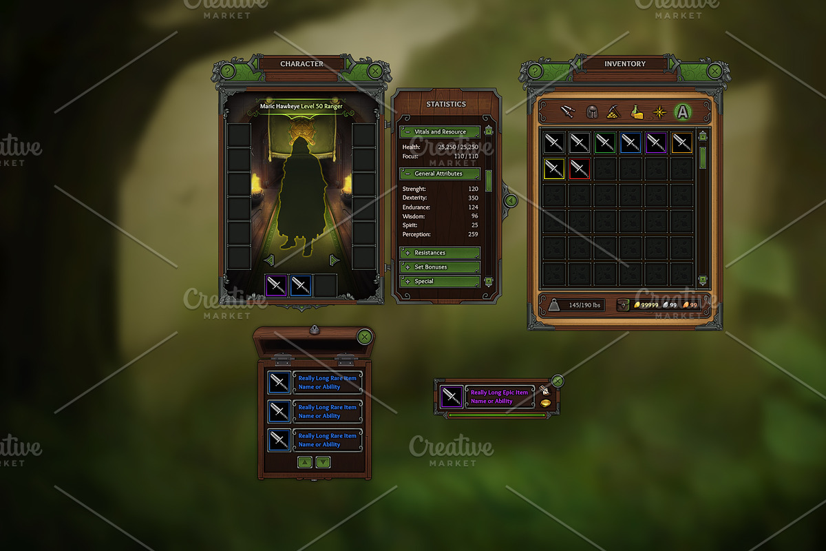 Ranger RPG GUI, a Templates & Theme by Kodiak Graphics (Photo 3 of 11)